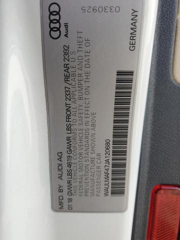 2018 AUDI A4 PREMIUM - WAULMAF47JA120680