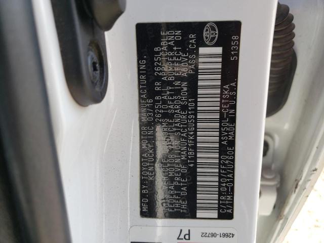 2016 TOYOTA CAMRY LE - 4T1BF1FK4GU591101