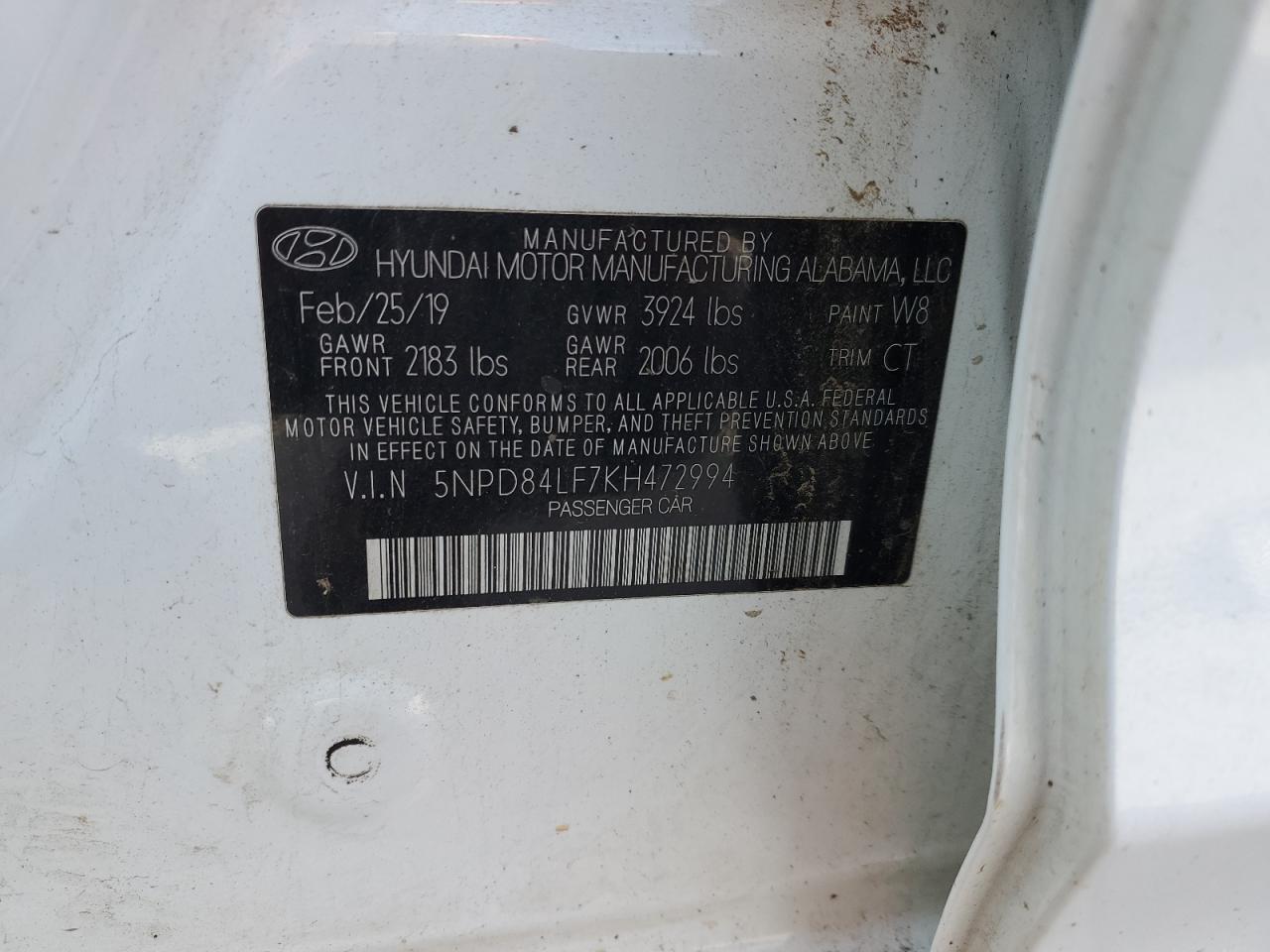 Lot #2989202738 2019 HYUNDAI ELANTRA SE