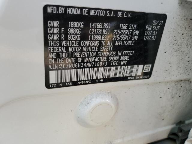 2022 HONDA HR-V LX - 3CZRU6H34NM718873