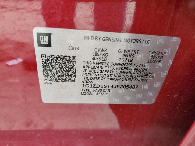 2018 CHEVROLET MALIBU LT - 1G1ZD5ST4JF205487