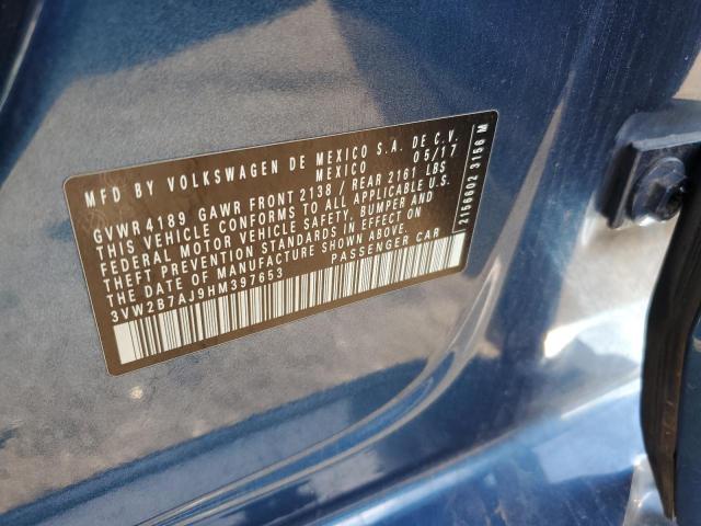 2017 VOLKSWAGEN JETTA S - 3VW2B7AJ9HM397653