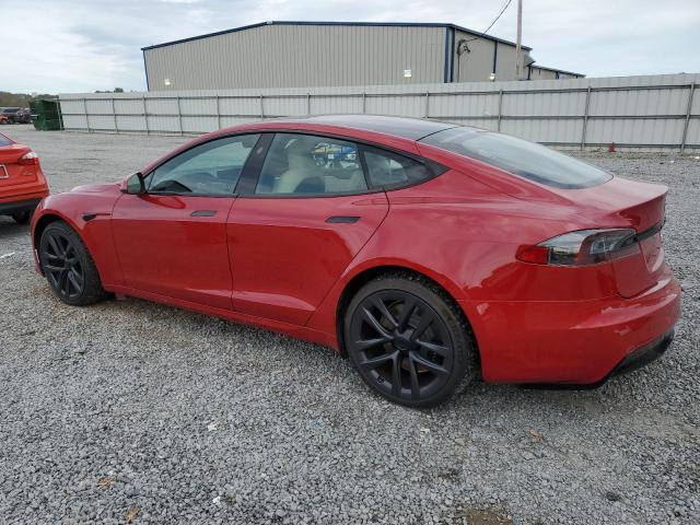 TESLA MODEL S 2022 red  electric 5YJSA1E52NF470622 photo #3