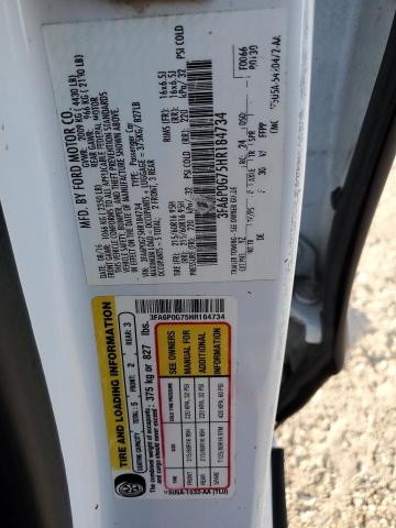 VIN 3FA6P0G75HR184734 2017 Ford Fusion, S no.12