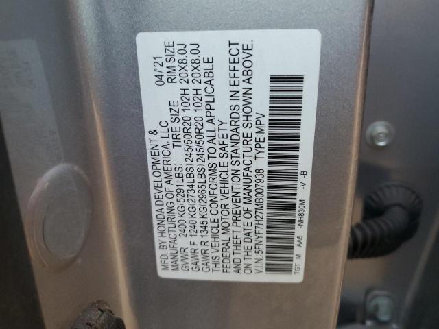 2021 HONDA PASSPORT S - 5FNYF7H27MB007938