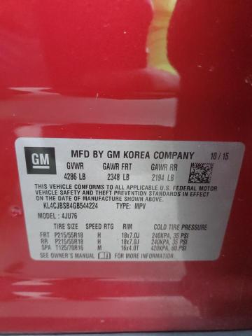 2016 BUICK ENCORE CON - KL4CJBSB4GB544224