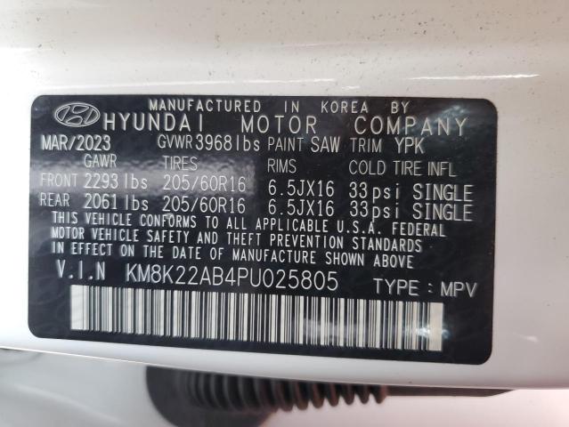 VIN KM8K22AB4PU025805 2023 Hyundai Kona, SE no.14