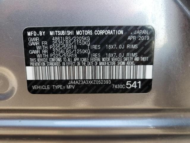 2019 MITSUBISHI OUTLANDER - JA4AZ3A3XKZ052393