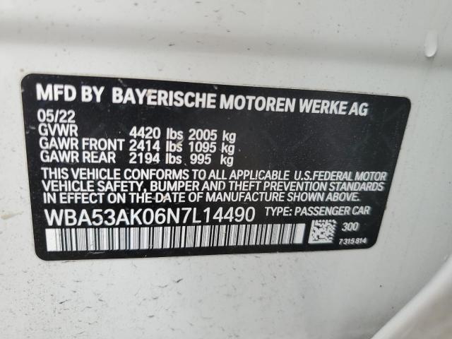 VIN WBA53AK06N7L14490 2022 BMW 2 SERIES no.13