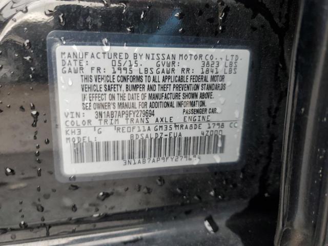 2015 NISSAN SENTRA S - 3N1AB7AP9FY279694