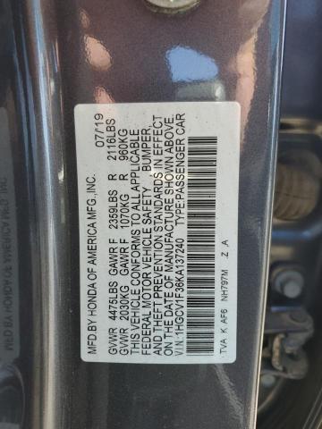 2019 HONDA ACCORD SPO - 1HGCV1F36KA137240