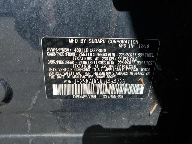 2020 SUBARU FORESTER JF2SKADC8LH494726