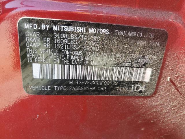 2024 MITSUBISHI MIRAGE G4 - ML32FVFJXRHF09439