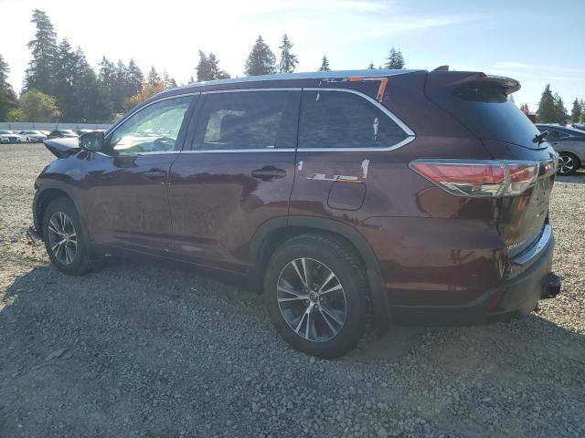 TOYOTA HIGHLANDER 2016 burgundy  gas 5TDJKRFH0GS342488 photo #3