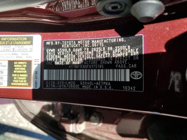 2015 TOYOTA AVALON XLE - 4T1BK1EB0FU175185
