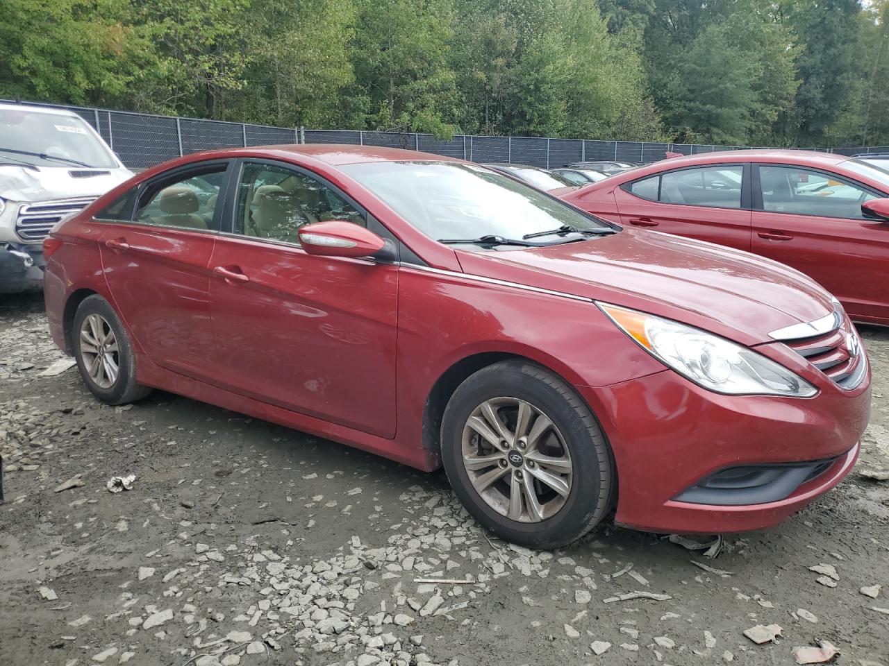 Lot #2943121450 2014 HYUNDAI SONATA GLS