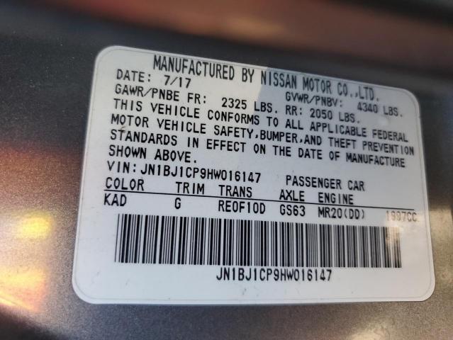 2017 NISSAN ROGUE SPOR - JN1BJ1CP9HW016147