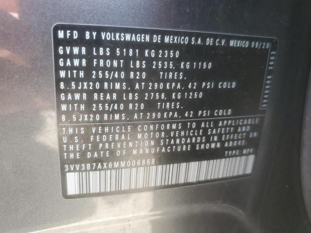 2021 VOLKSWAGEN TIGUAN SE - 3VV3B7AX6MM006868