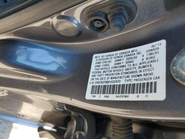 VIN 2HGFB2F88EH532470 2014 Honda Civic, EX no.13