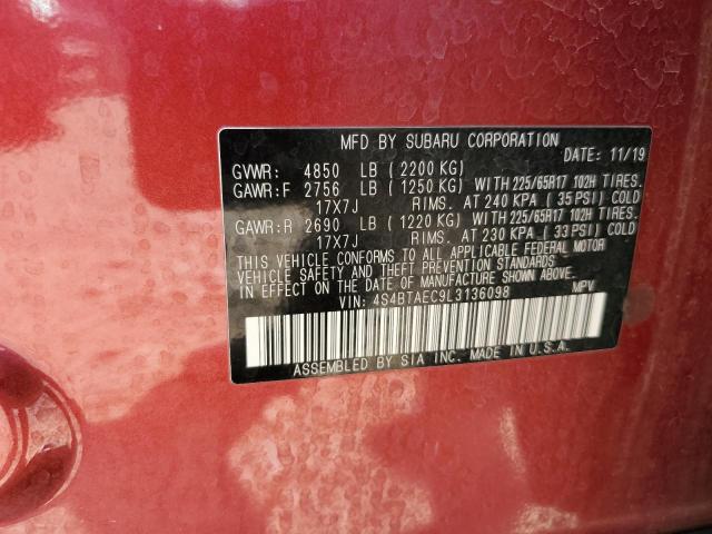 2020 SUBARU OUTBACK PR - 4S4BTAEC9L3136098