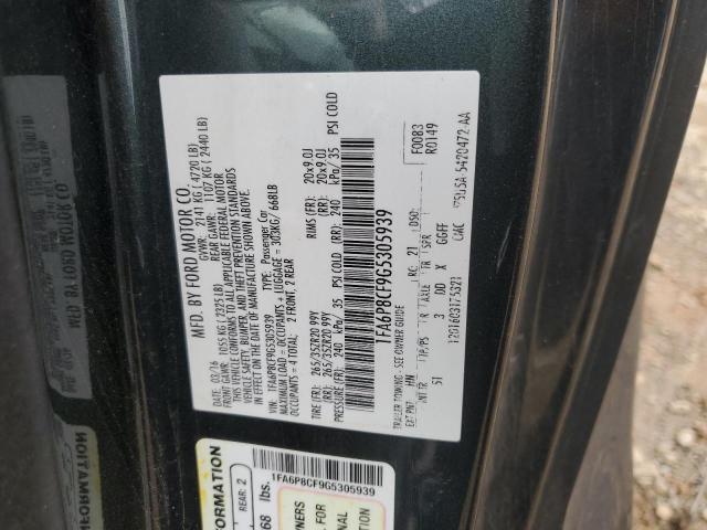 2016 FORD MUSTANG GT - 1FA6P8CF9G5305939