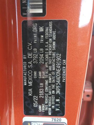 2022 KIA FORTE GT L - 3KPF54AD0NE491902