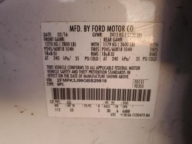 2016 FORD EDGE SEL - 2FMPK3J99GBB29818