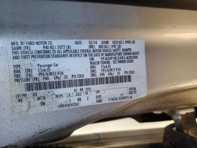 VIN 1FADP3E23EL428388 2014 Ford Focus, S no.12