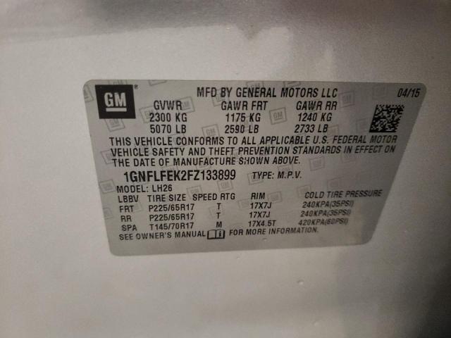 2015 CHEVROLET EQUINOX LT - 1GNFLFEK2FZ133899