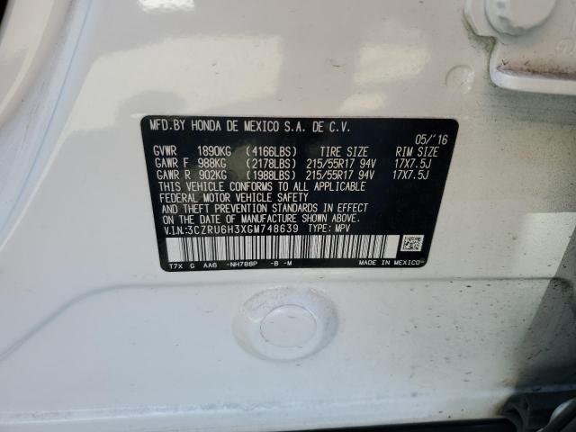 2016 HONDA HR-V LX - 3CZRU6H3XGM748639