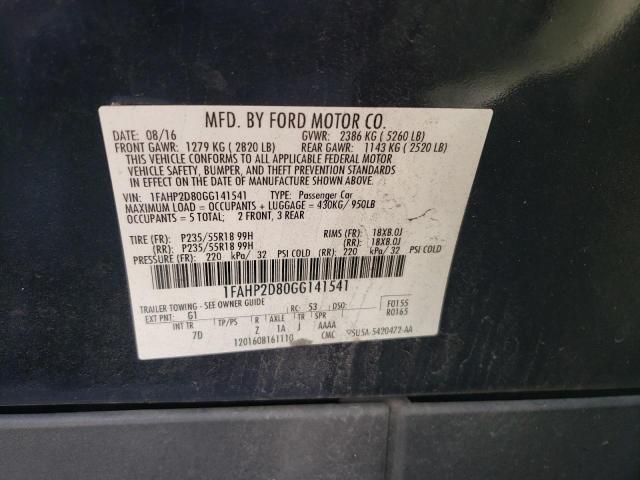 VIN 1FAHP2D80GG141541 2016 Ford Taurus, SE no.12