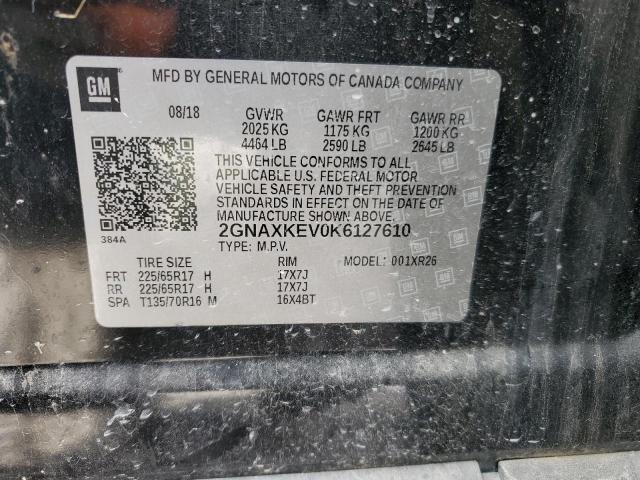 2019 CHEVROLET EQUINOX LT - 2GNAXKEV0K6127610