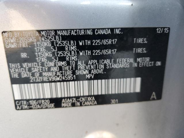2016 TOYOTA RAV4 LE - 2T3ZFREV9GW245951