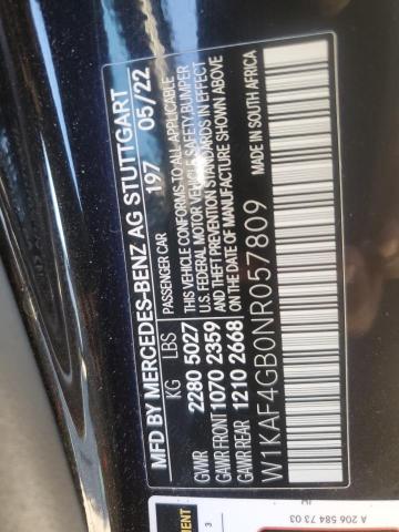 2022 MERCEDES-BENZ C 300 - W1KAF4GB0NR057809