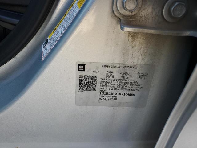 2019 CHEVROLET CRUZE - 1G1BJ5SM7K7104555