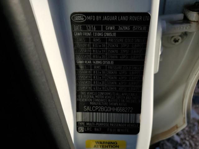 2017 LAND ROVER DISCOVERY - SALCP2BG0HH668272