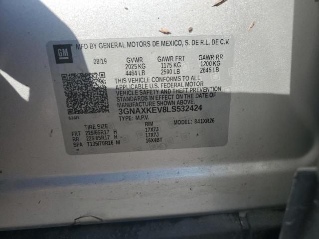 2020 CHEVROLET EQUINOX LT - 3GNAXKEV8LS532424