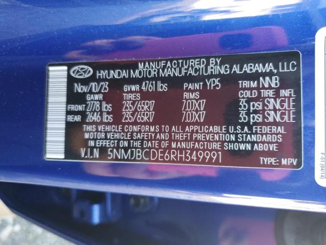 2024 HYUNDAI TUCSON SEL - 5NMJBCDE6RH349991