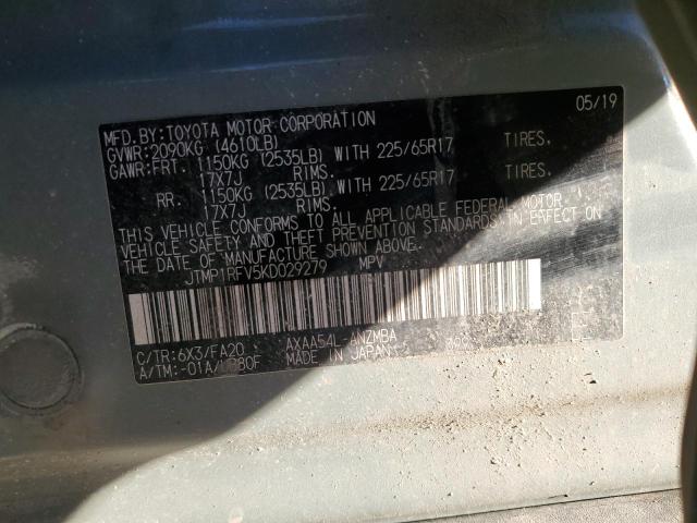 2019 TOYOTA RAV4 XLE - JTMP1RFV5KD029279
