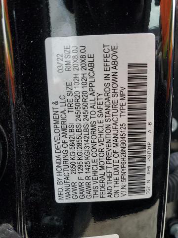 2022 HONDA PILOT SE - 5FNYF6H28NB045125