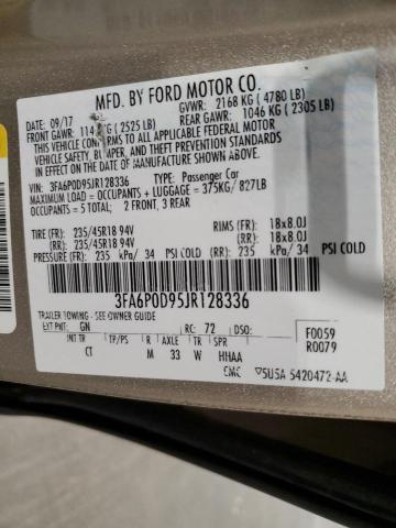 VIN 3FA6P0D95JR128336 2018 Ford Fusion, Titanium/Pl... no.13