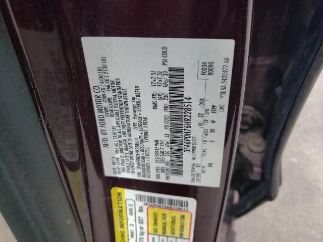 VIN 3FA6P0H76HR228514 2017 Ford Fusion, SE no.12