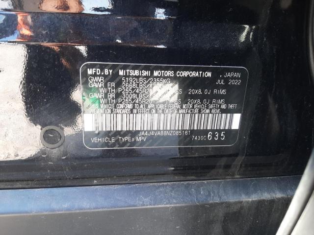 2022 MITSUBISHI OUTLANDER - JA4J4VA88NZ085161