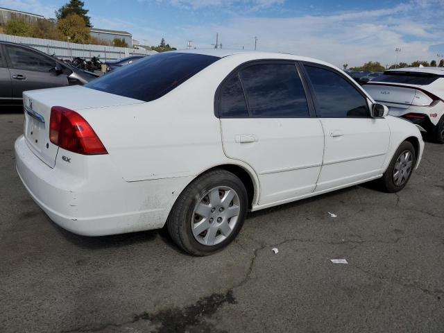 HONDA CIVIC EX 2001 white  gas 2HGES26721H587106 photo #4