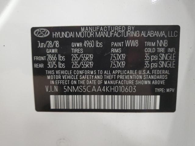 2019 HYUNDAI SANTA FE L - 5NMS5CAA4KH010603