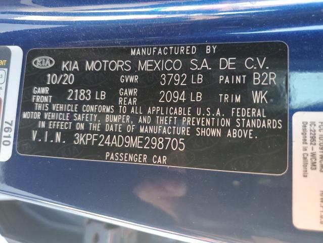 2021 KIA FORTE FE - 3KPF24AD9ME298705