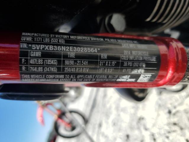 2014 VICTORY MOTORCYCLES JACKPOT 5VPXB36N2E3028564