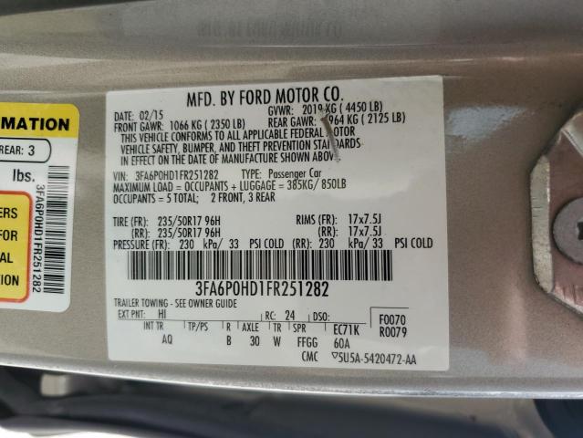 VIN 3FA6P0HD1FR251282 2015 Ford Fusion, SE no.13