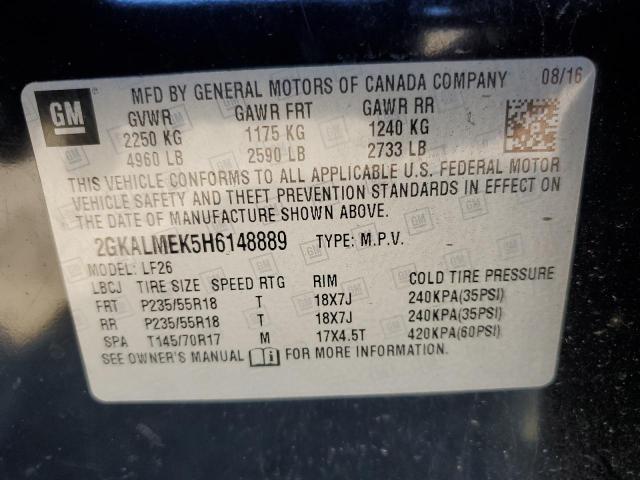 2017 GMC TERRAIN SL - 2GKALMEK5H6148889