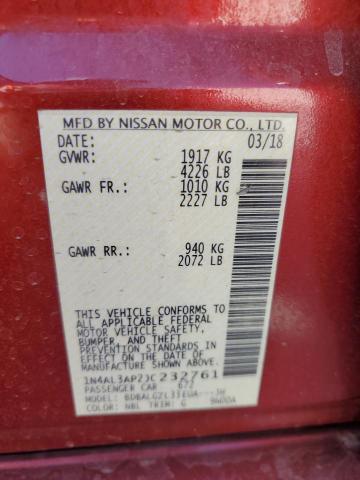 2018 NISSAN ALTIMA 2.5 - 1N4AL3AP2JC232761